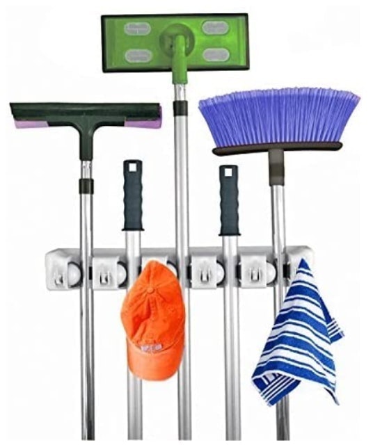 Wall Mount Broom & Tool Organizer 1