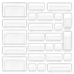 Vtopmart 25 PCS Clear Plastic Drawer Organizers Set