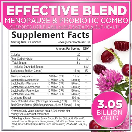 Menopause Probiotics for Women Gummy with Cranberry 2
