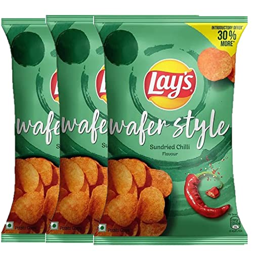 Wafer Style Potato Chips Vegan Fresh Exotic Sundried Chilli Flavor 1