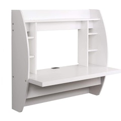 Wall Mounted Floating Desk with Storage