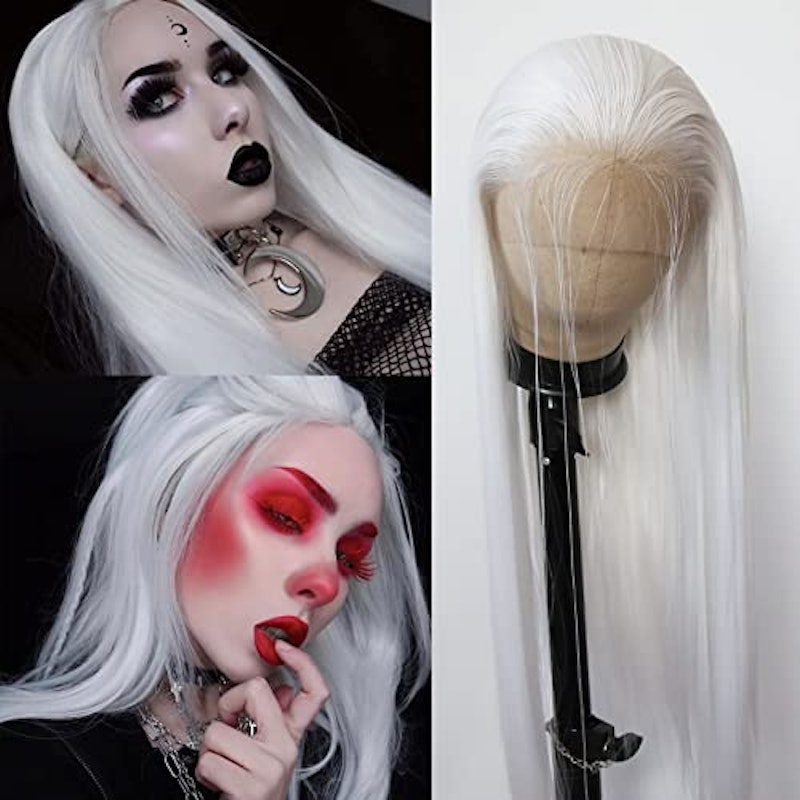 White Synthetic Lace Front Wig 1