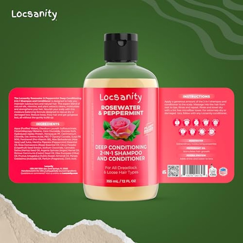 Rosewater and Peppermint Moisturizing, Conditioning and Nourishing Shampoo 2