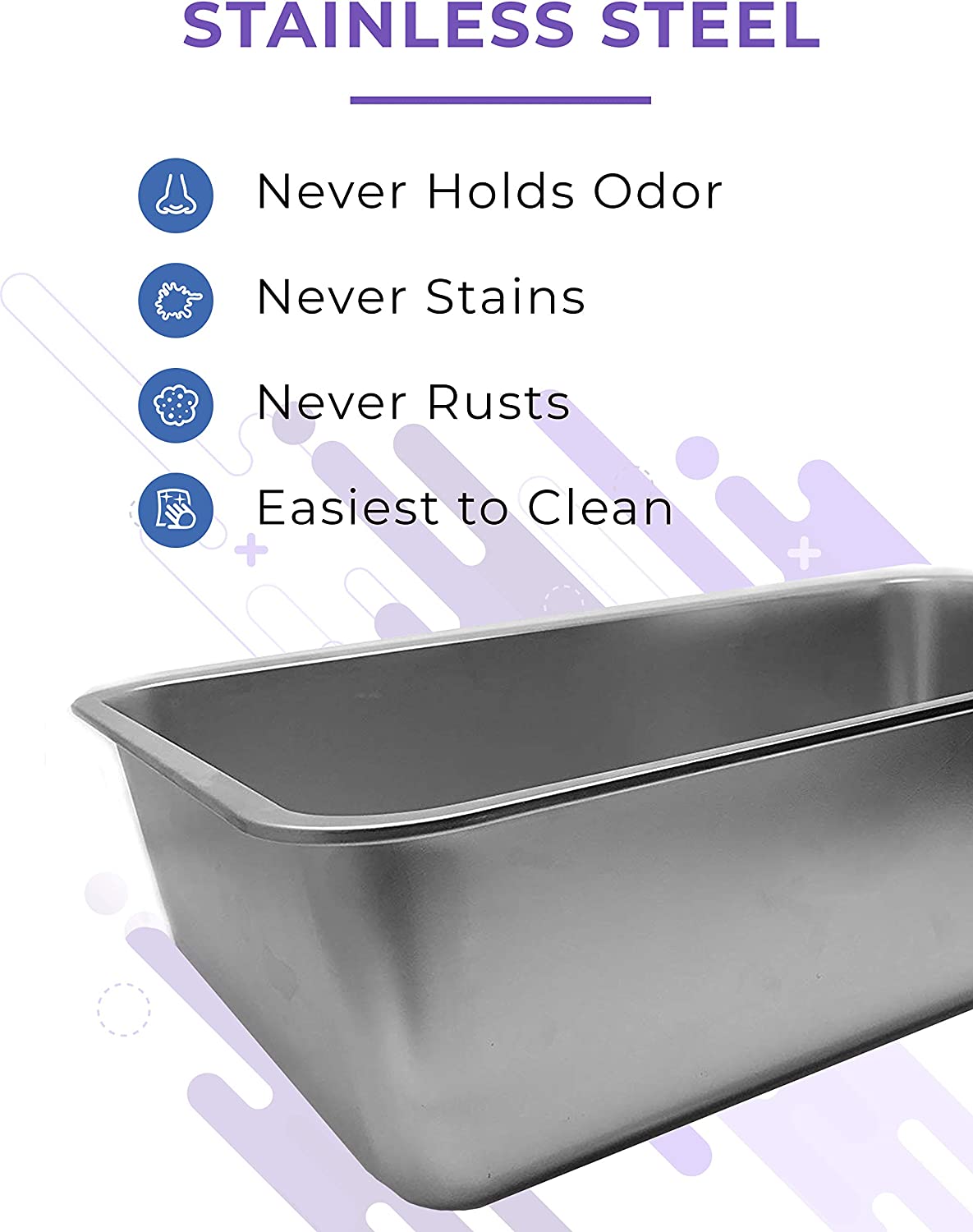 Ultimate Stainless Steel Cat XL Litter Box 2
