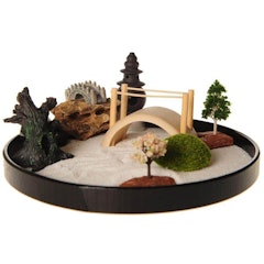 ICNBUYS Zen Garden with Boat Bridge Japanese Censers Set