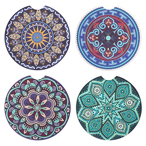 Mandala Ceramic Car Cup Holder 1