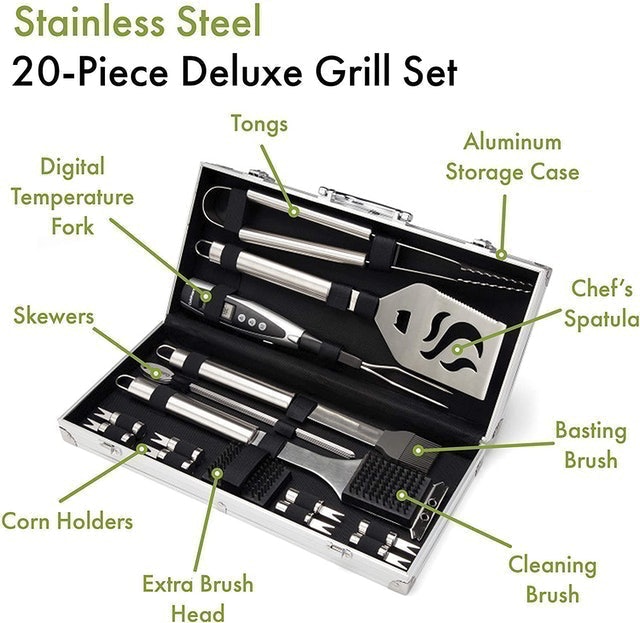 20-Pieces Deluxe Grill Set 2
