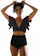 SPORLIKE Women Ruffle High Waist Swimsuit 1