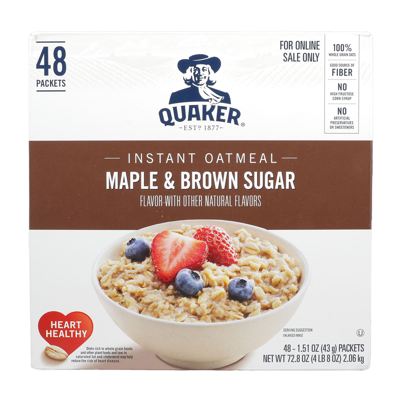 Quaker Instant Oatmeal, Maple & Brown Sugar, Individual Packets 1