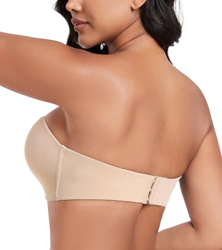 363 Push Up Lift Non-Slip Strapless Bra Beige 2