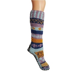 Hand Knit Wool Slipper Socks