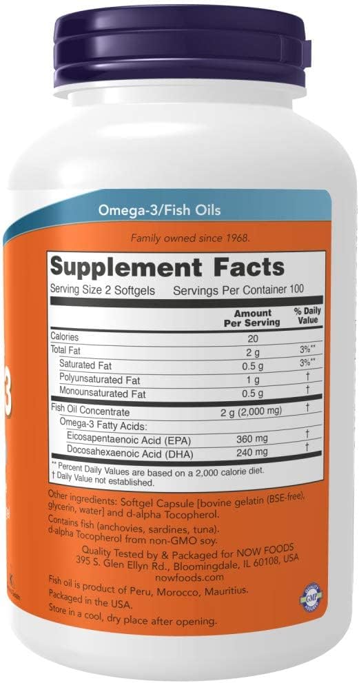 Omega-3 Fish Oil, Molecularly Distilled Softgels 2