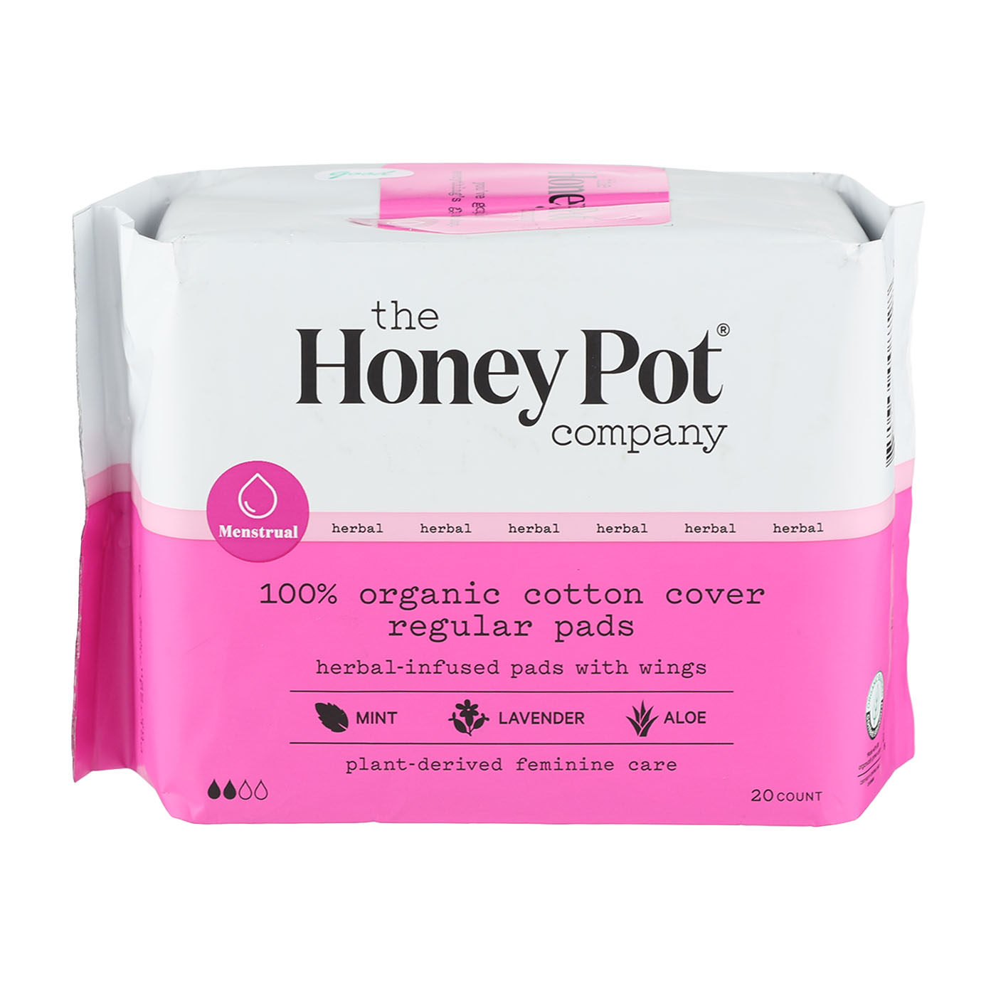 Organic Cotton Cover Regular Pads with Wings 1