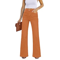 Womens Flare Jeans High Waisted Wide Leg Baggy Jean for Women