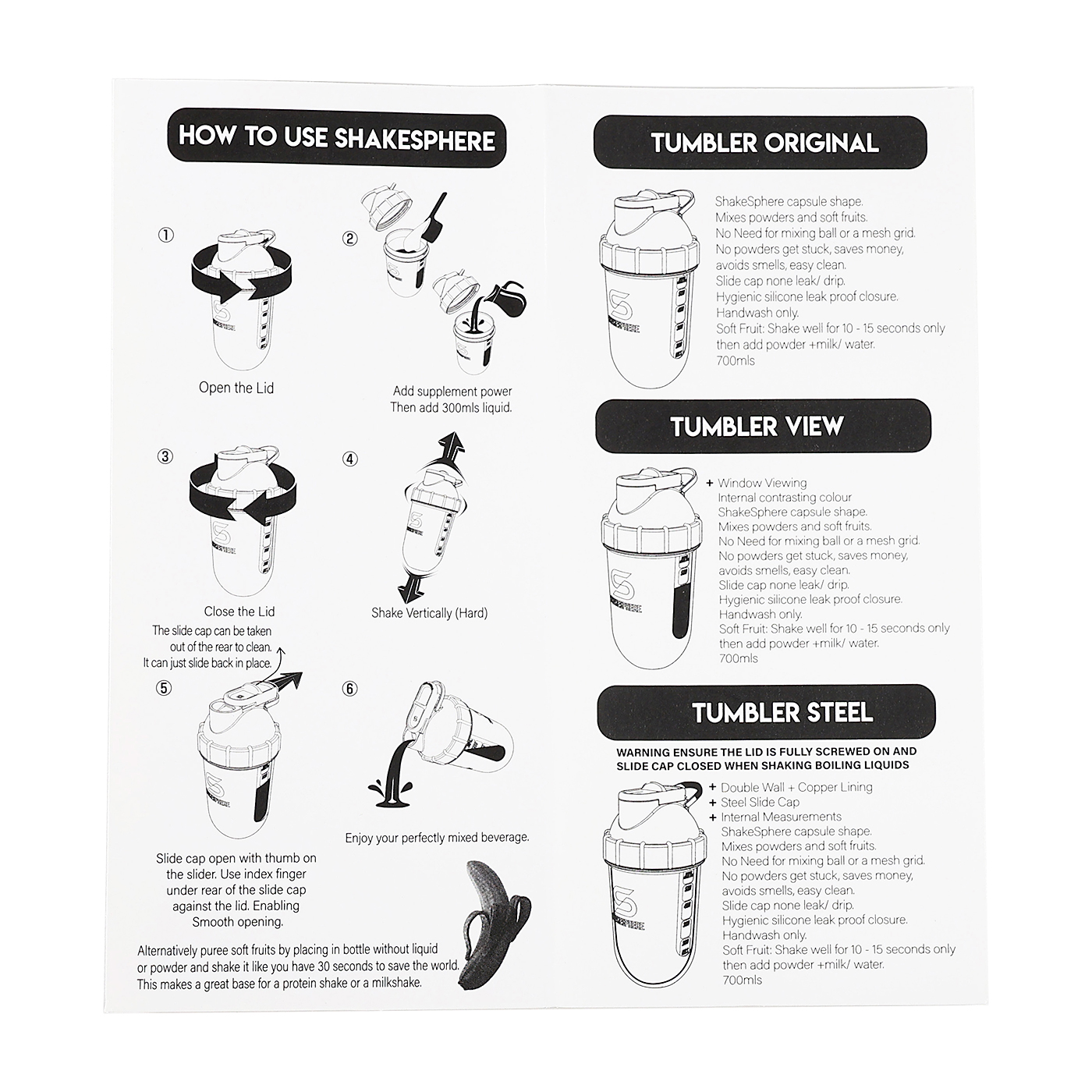 Tumbler VIEW Protein Shaker Bottle 6