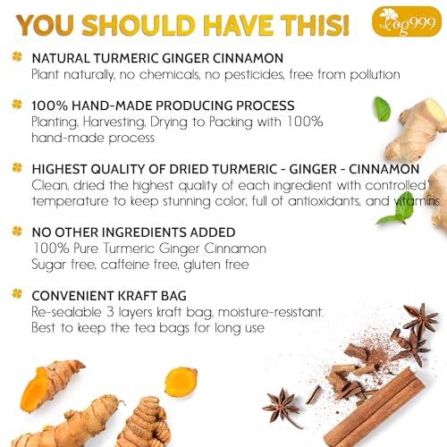 Premium Turmeric Ginger Cinnamon Tea Bags 2