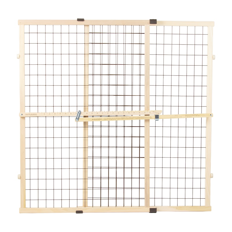 MyPet Extra Tall & Wide Wire Mesh Wood Petgate 1