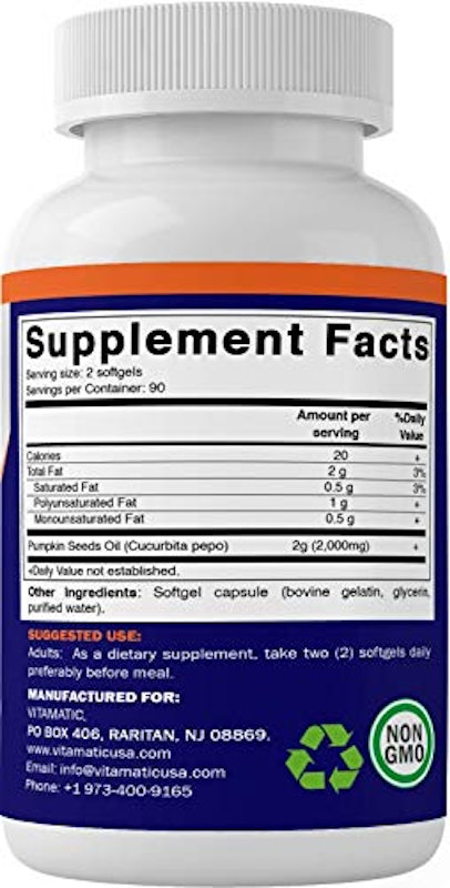 Pumpkin Seed Oil 2000 mg Softgel 2