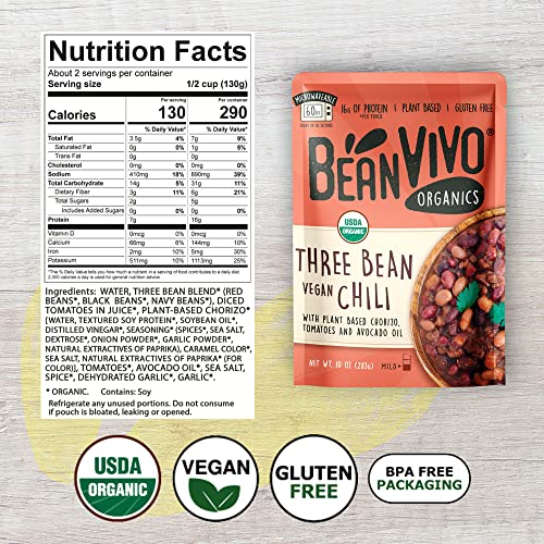 Organics Plant-Based Protein Three Bean Vegan Chili 2