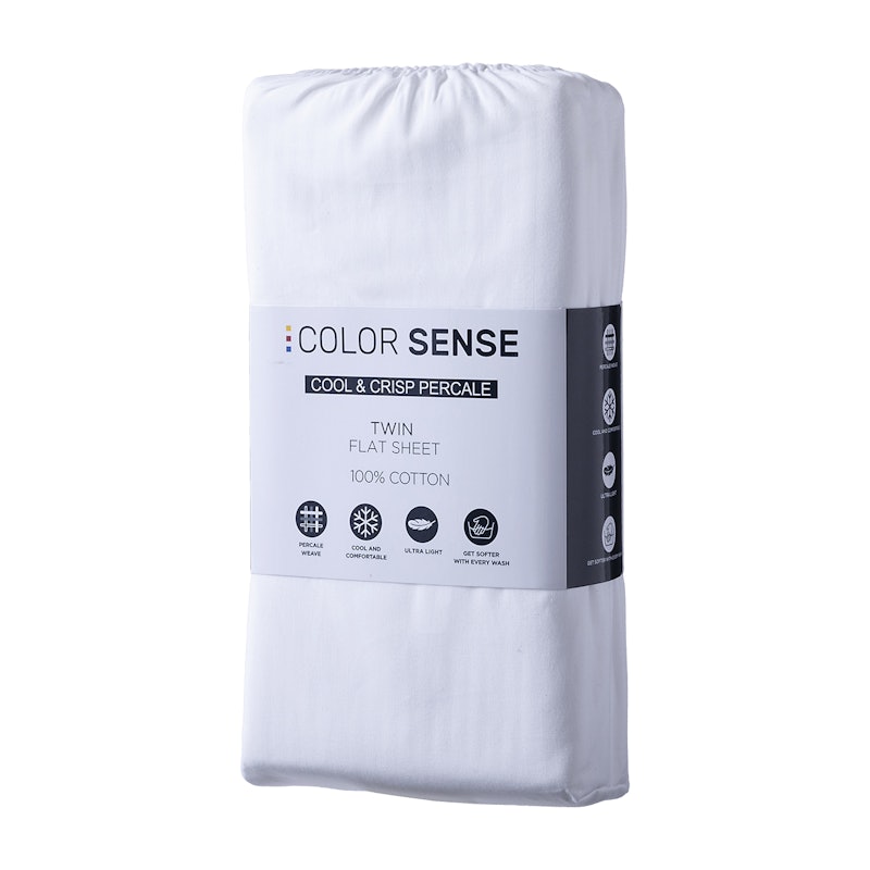 Cool Crisp 100% Cotton Percale Solid Fitted Sheet 1