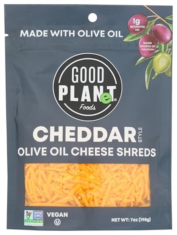 Cheddar Style Olive Olive Oil Cheese Shreds 1