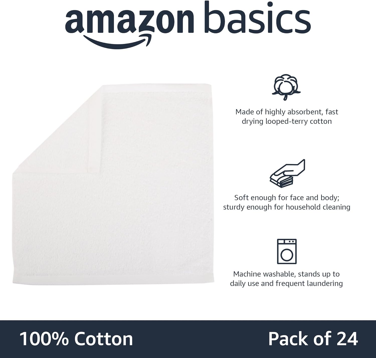  Fast Drying Absorbent Terry Cotton Washcloth Bath Towel 2