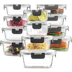 Glass Food Storage Container Set