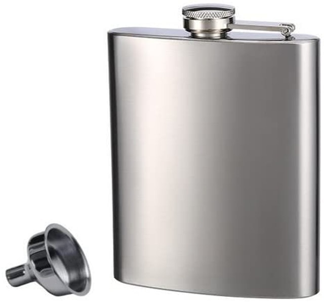 Stainless Steel Flask and Funnel 1