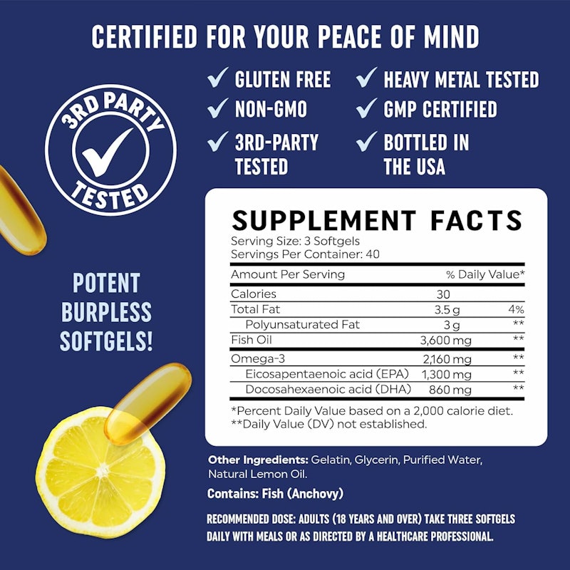 Triple Strength Omega 3 Fish Oil 2