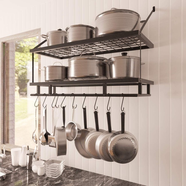 Two-Tier Wall Shelf for Pots and Pans 2