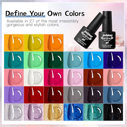 27 Colors Gel Nail Polish Kit with UV Light 2