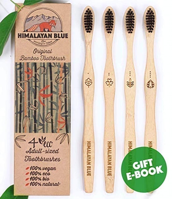 Himalayan Blue Bamboo Natural Toothbrushes 1