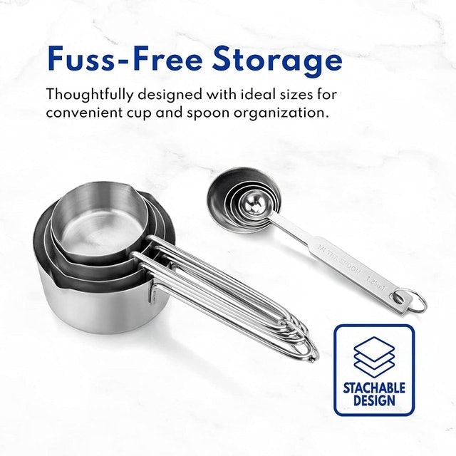 Stainless Steel Measuring Spoons and Cups Combo 3