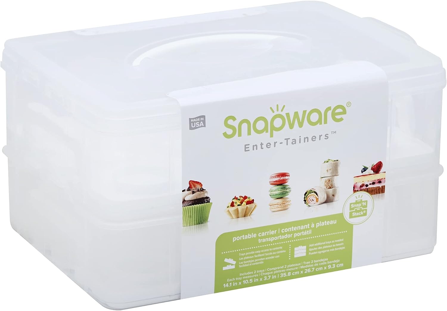 Snap 'N Stack Enter-Tainers 2-Layer Cookie, Cake & Brownie Carrier 2