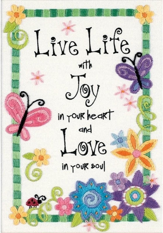 Live Life Mini Crewel Kit 1