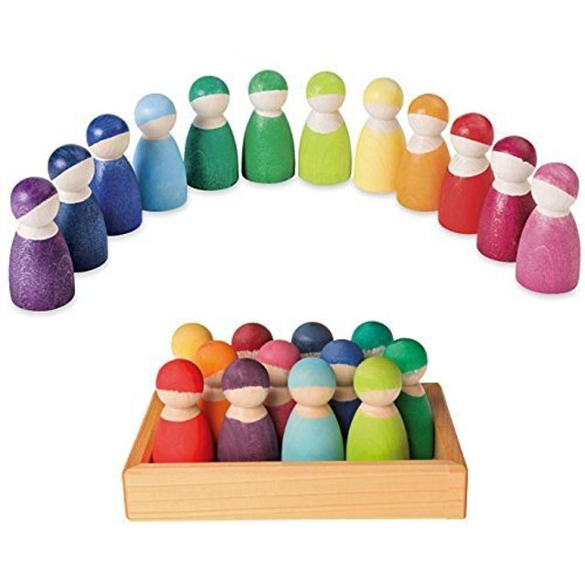 Set of 12 Rainbow Friends Peg Dolls 1