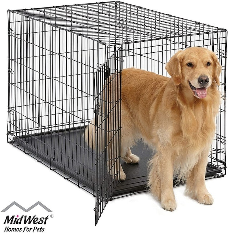Homes Folding Metal Dog Crate 1