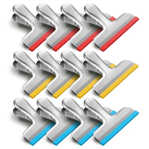 12 Pack Stainless Steel Chip Bag Clips 1