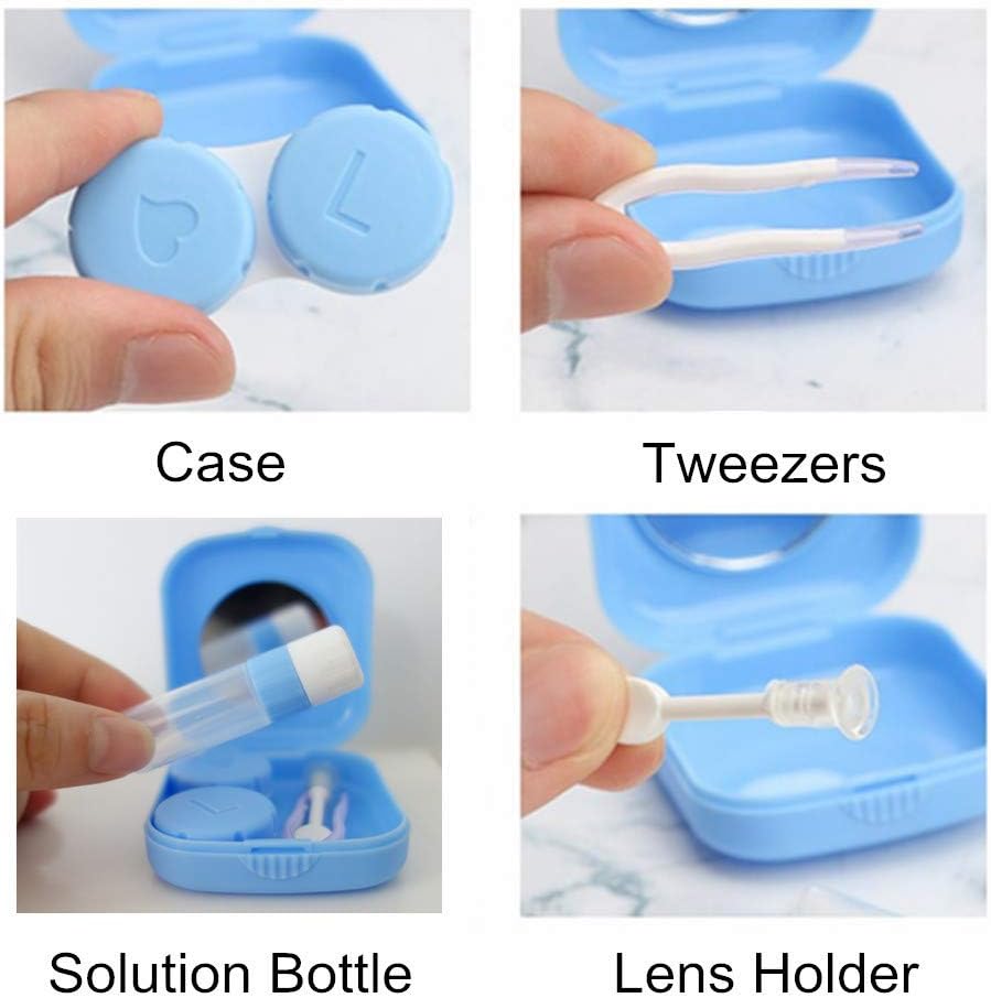 4 Pack Colorful Contact Lens Case Kit with Mirror 2