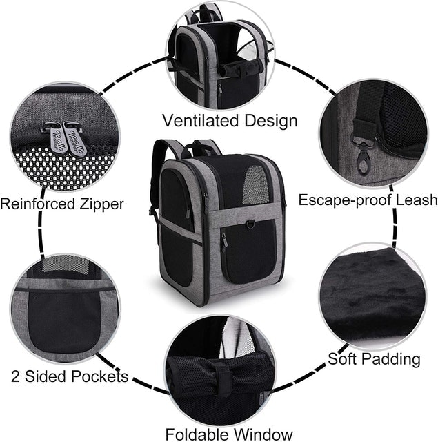 Pet Carrier Backpack for Large and Small Cats and Dogs 3