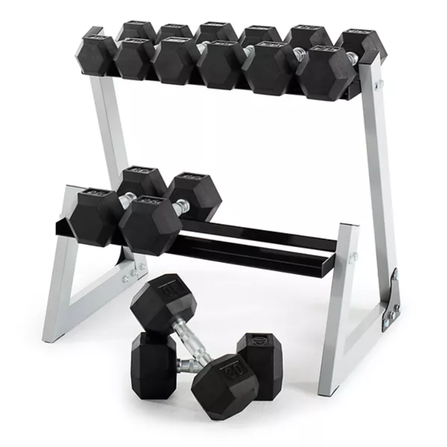 150-Pound Dumbbell Set with Rack 3