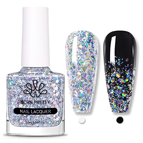 Holographic Glitter Sequins Nail Polish 1