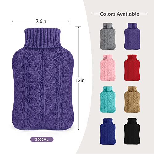Samply Hot Water Bottle with Knit Cover 2