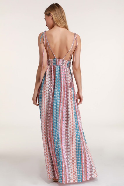 Maxin' Relaxin' Multi Print Maxi Dress 1