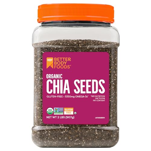 Wholefood Earth Organic Chia Seeds 3 Kg | Raw | GMO Free | Vegan | Source Of Fibre | Certified Organic 3kg | Buy Now With Express International Delivery