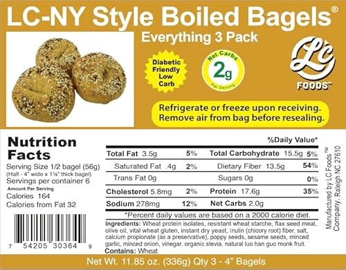 Low Carb NY Style Everything Bagels 2