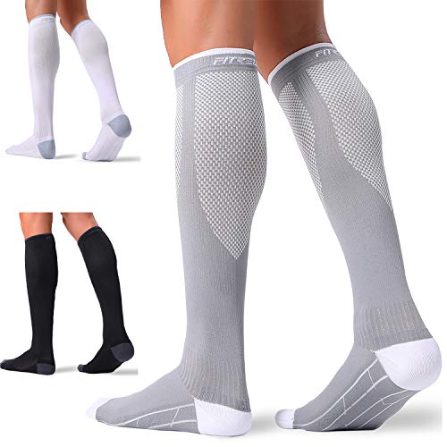 3 Pairs Compression Socks for Women and Men 20-30mmHg-Circulation Support Socks 1