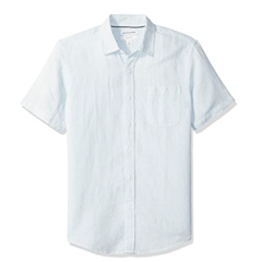 Men's Slim-fit Short-Sleeve Linen Shirt