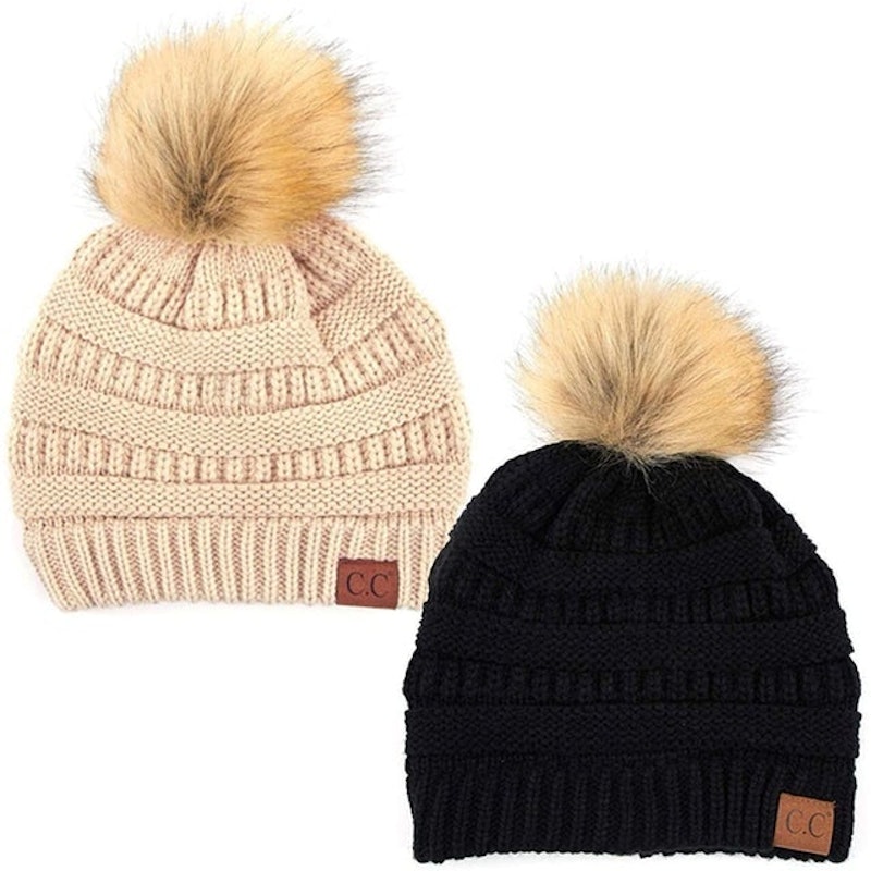 Cable Knit Pom Pom Beanie 1