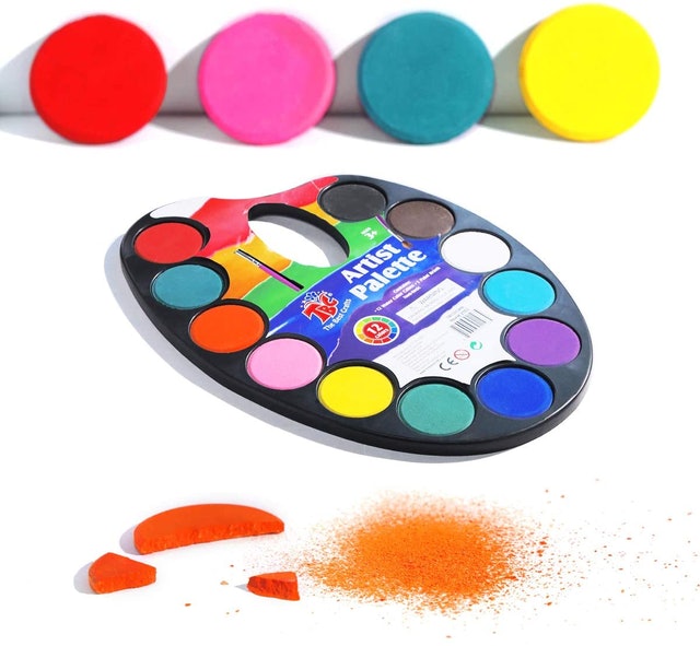 Artist Paint Palette With Paint Brush 1